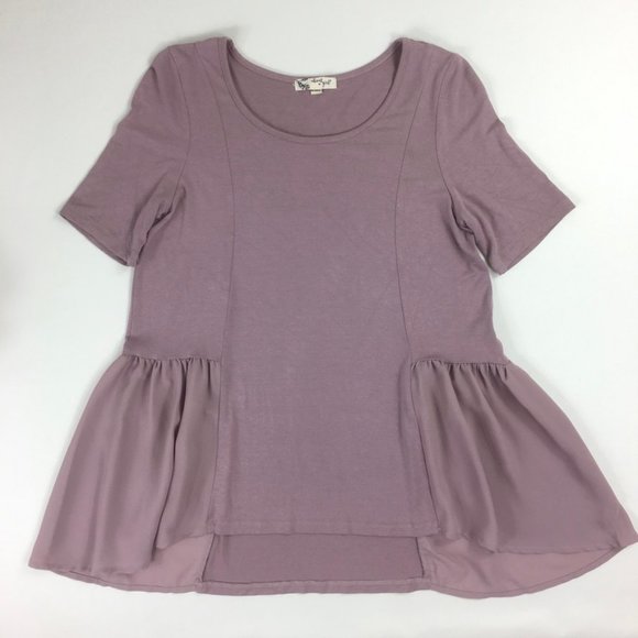 About A Girl Mauve flowy shirt - Picture 1 of 6